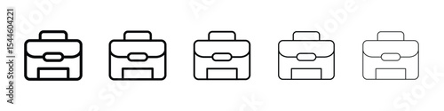 Suitcase icon filled flat sign concept for web design.