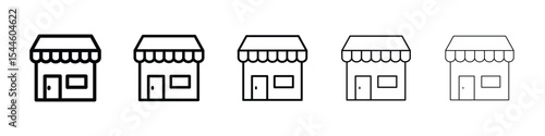 Store icon filled flat sign concept for web design.