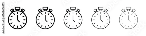 Stopwatch icon filled flat sign concept for web design.