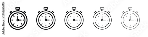 Stopwatch icon filled flat sign concept for web design.
