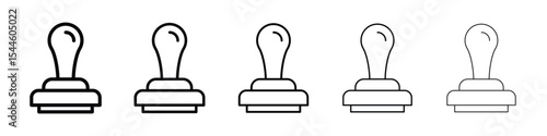 Stamp icon filled flat sign concept for web design.