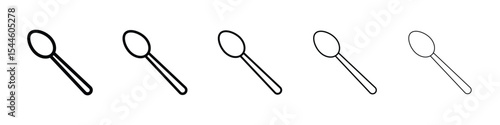 Spoon icon filled flat sign concept for web design.
