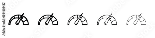 Speedometer icon filled flat sign concept for web design.