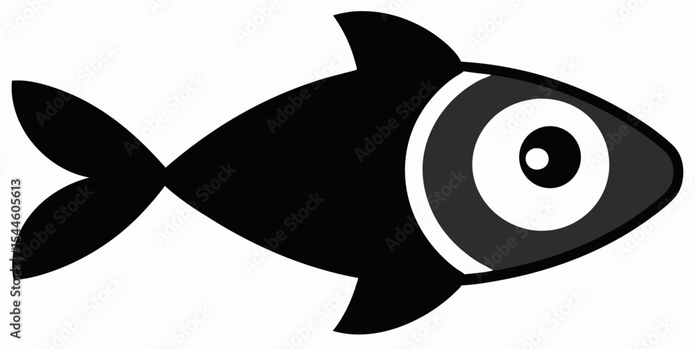 Fototapeta premium Underwater vector illustration of a tropical fish, perfect for marine life art or fishing icon designs