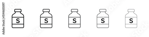 Solvent icon filled flat sign concept for web design.