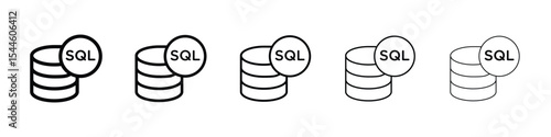 SQL icon filled flat sign concept for web design.