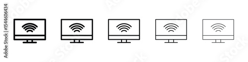 smart Television icon filled flat sign concept for web design.