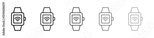 Smartwatch icon filled flat sign concept for web design.