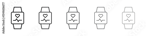 Smart watch icon filled flat sign concept for web design.