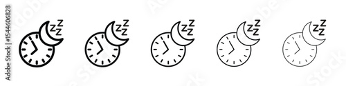Sleeping time icon filled flat sign concept for web design.