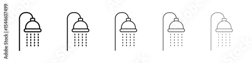 Shower Head icon filled flat sign concept for web design.