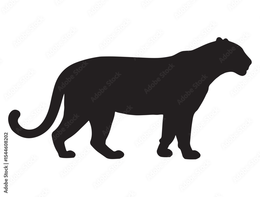 Fototapeta premium Black Panther Silhouette