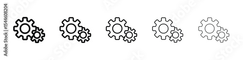 Settings icon filled flat sign concept for web design.