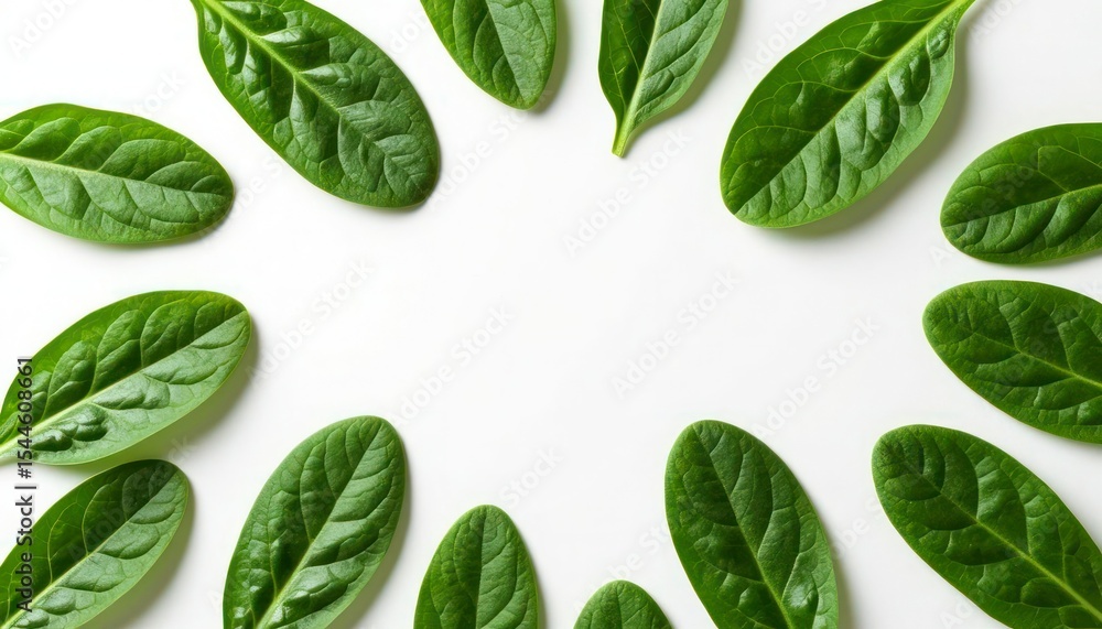 Obraz premium Minimal Spinach Banner with Copy Space