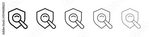 Security scan icon filled flat sign concept for web design.