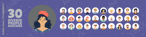 Multicultural User Profile Picture Set