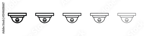 Security cam icon filled flat sign concept for web design.