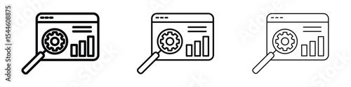 Search engine optimization icon filled flat sign concept for web design.