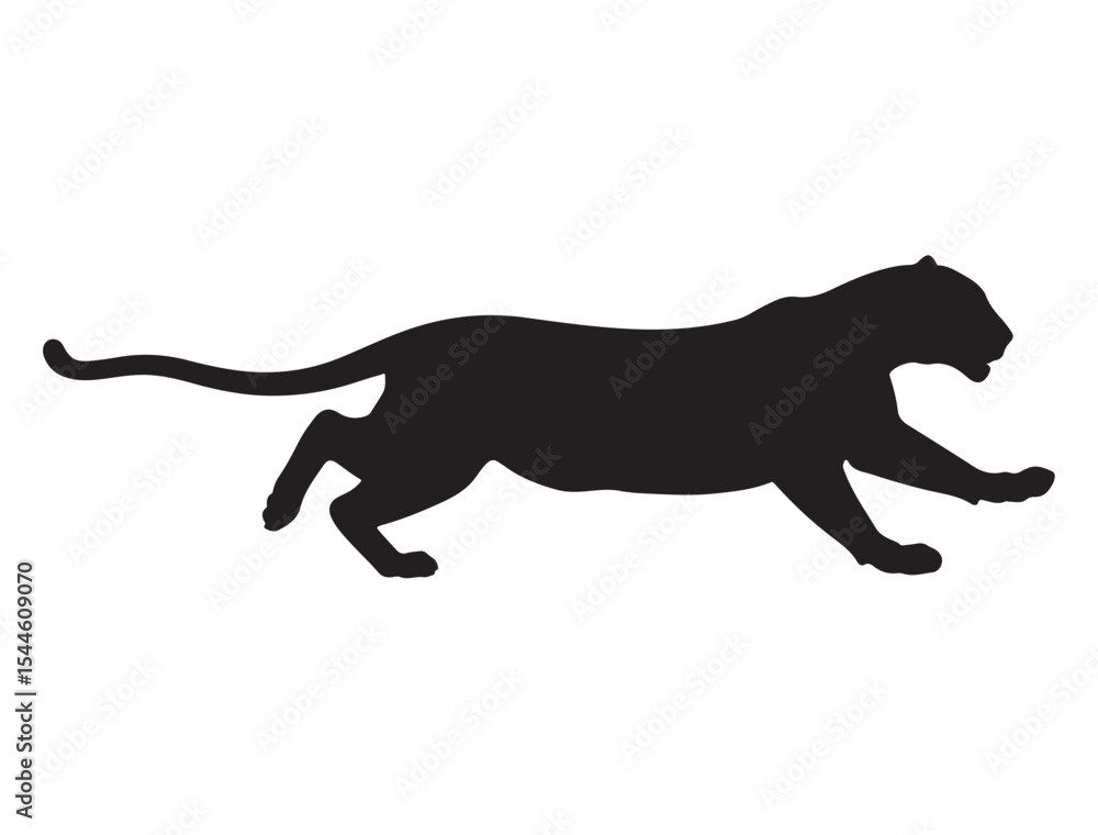 Fototapeta premium Black Panther Silhouette