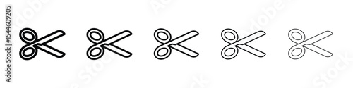 Scissor icon filled flat sign concept for web design.
