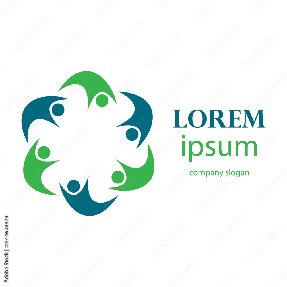 rotating successful people community logo design rotating successful people community logo design