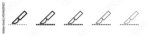 Scalpel path icon filled flat sign concept for web design.