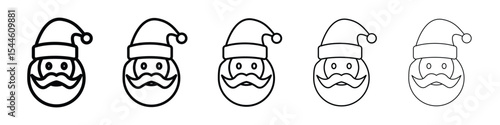 Santa claus face icon filled flat sign concept for web design.