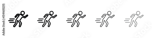 Running icon filled flat sign concept for web design.