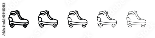 Roller skates icon filled flat sign concept for web design.