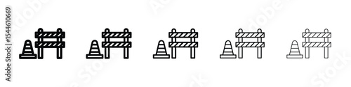 Roadblock icon filled flat sign concept for web design.