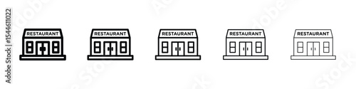 Restaurant icon filled flat sign concept for web design.