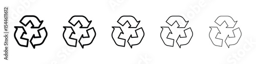 Recycle icon filled flat sign concept for web design.