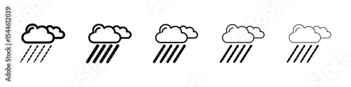 Rain icon filled flat sign concept for web design.