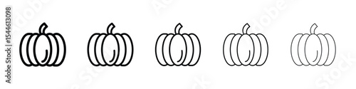 Pumpkin icon filled flat sign concept for web design.