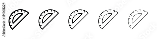 Protractor icon filled flat sign concept for web design.