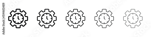 Productivity and efficiency icon filled flat sign concept for web design.