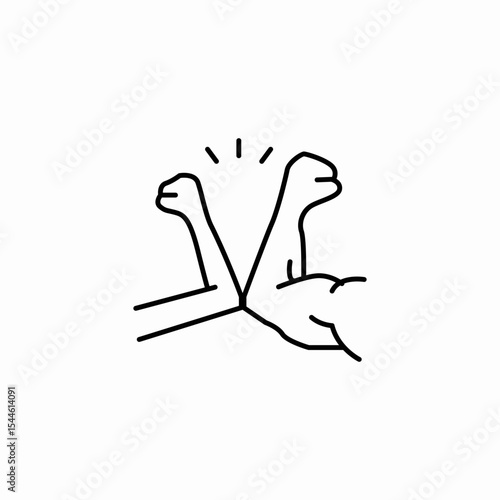 flexing arms muscle icon sign vector
