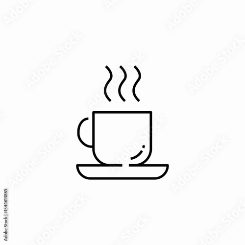 hot coffee cup icon sign vector