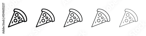Pizza slice icon filled flat sign concept for web design.