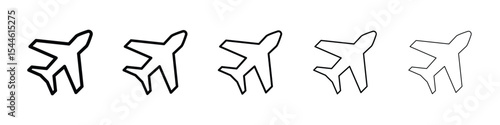 Plane icon filled flat sign concept for web design.