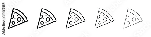 Pizza slice icon filled flat sign concept for web design.