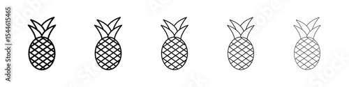 Pineapple icon filled flat sign concept for web design.