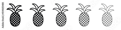 Pineapple icon filled flat sign concept for web design.