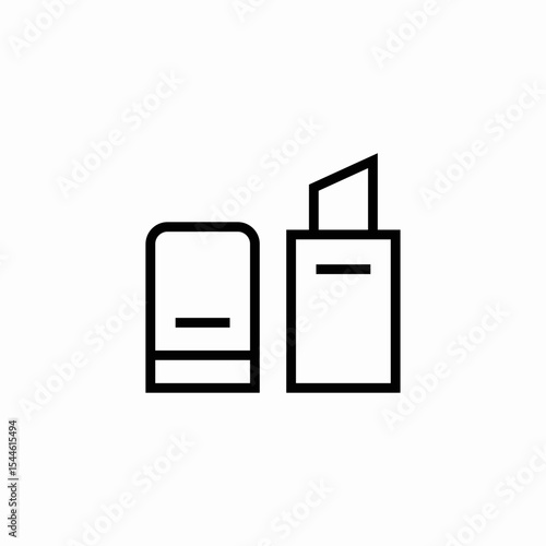 open lipstick tube icon sign vector