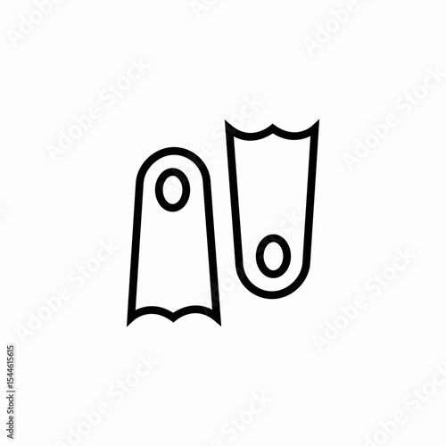 pair of flippers icon sign vector