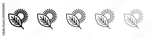 Photosynthesis icon filled flat sign concept for web design.