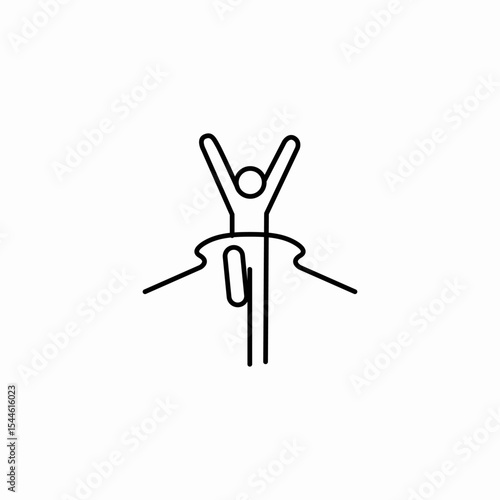 person winning race icon sign vector