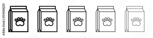 Pet food package icon filled flat sign concept for web design.