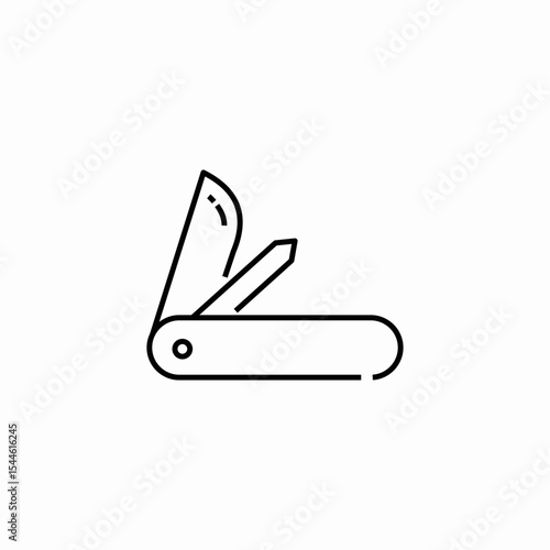 pocket knife multitool icon sign vector
