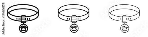 Pet collar icon filled flat sign concept for web design.
